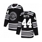 Men's Adidas Chicago Blackhawks #44 Jan Rutta Authentic Black 2019 Winter Classic NHL Jersey
