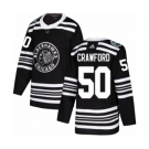 Men's Adidas Chicago Blackhawks #50 Corey Crawford Authentic Black 2019 Winter Classic NHL Jersey