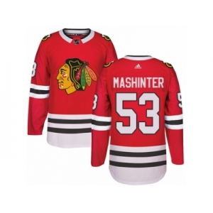 Men's Adidas Chicago Blackhawks #53 Brandon Mashinter Authentic Red Home NHL Jersey
