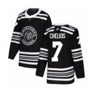 Men's Adidas Chicago Blackhawks #7 Chris Chelios Authentic Black 2019 Winter Classic NHL Jersey