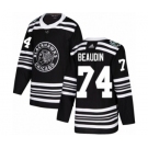 Men's Adidas Chicago Blackhawks #74 Nicolas Beaudin Authentic Black 2019 Winter Classic NHL Jersey
