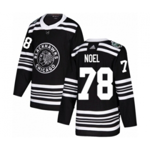 Men's Adidas Chicago Blackhawks #78 Nathan Noel Authentic Black 2019 Winter Classic NHL Jersey