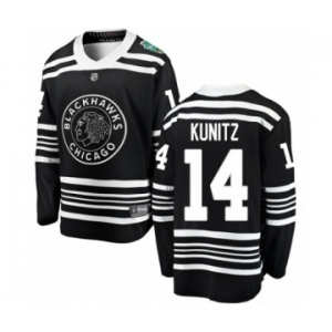 Men's Chicago Blackhawks #14 Chris Kunitz Black 2019 Winter Classic Fanatics Branded Breakaway NHL Jersey