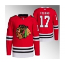 Men's Chicago Blackhawks #17 Nick Foligno Red Stitched Hockey Jersey