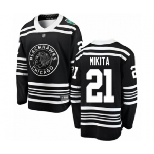 Men's Chicago Blackhawks #21 Stan Mikita Black 2019 Winter Classic Fanatics Branded Breakaway NHL Jersey