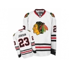 Men's Chicago Blackhawks #23 Michael Jordan White Away Jersey