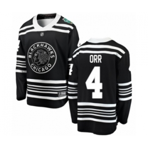 Men's Chicago Blackhawks #4 Bobby Orr Black 2019 Winter Classic Fanatics Branded Breakaway NHL Jersey