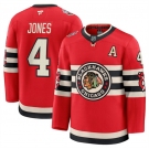 Men's Chicago Blackhawks #4 Seth Jones Red 2024-25 Winter Classic Stitched Hockey Jersey