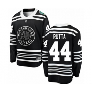 Men's Chicago Blackhawks #44 Jan Rutta Black 2019 Winter Classic Fanatics Branded Breakaway NHL Jersey