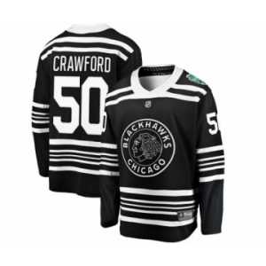 Men's Chicago Blackhawks #50 Corey Crawford Black 2019 Winter Classic Fanatics Branded Breakaway NHL Jersey