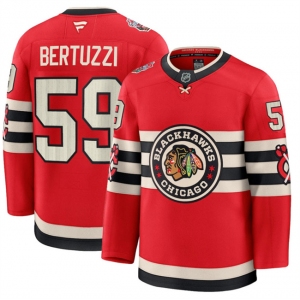 Men's Chicago Blackhawks #59 Tyler Bertuzzi Red 2024-25 Winter Classic Stitched Hockey Jersey