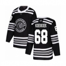 Men's Chicago Blackhawks #68 Slater Koekkoek Authentic Black Alternate Hockey Jersey