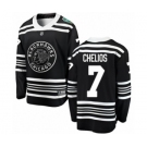 Men's Chicago Blackhawks #7 Chris Chelios Black 2019 Winter Classic Fanatics Branded Breakaway NHL Jersey