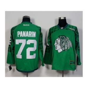 Men's Chicago Blackhawks #72 Artemi Panarin Green St. Patrick's Day New Stitched NHL Jersey