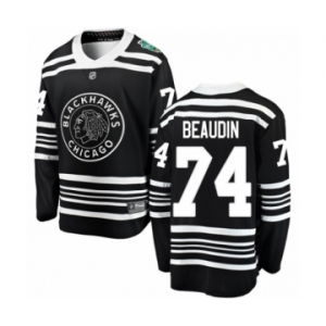 Men's Chicago Blackhawks #74 Nicolas Beaudin Black 2019 Winter Classic Fanatics Branded Breakaway NHL Jersey