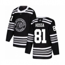 Men's Chicago Blackhawks #81 Marian Hossa Authentic Black Alternate Hockey Jersey