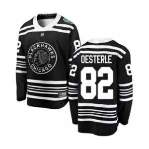 Men's Chicago Blackhawks #82 Jordan Oesterle Black 2019 Winter Classic Fanatics Branded Breakaway NHL Jersey