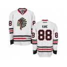 Men's Chicago Blackhawks #88 Patrick Kane Reebok Premier White Skull Ice Hockey Jersey
