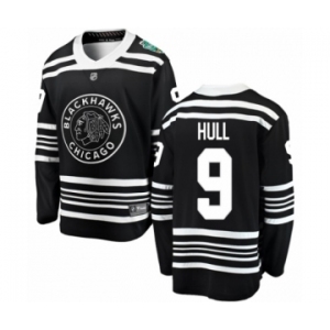 Men's Chicago Blackhawks #9 Bobby Hull Black 2019 Winter Classic Fanatics Branded Breakaway NHL Jersey