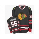 Men's Reebok Chicago Blackhawks #56 Erik Gustafsson Authentic Black Third NHL Jersey