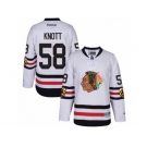 Men's Reebok Chicago Blackhawks #58 Graham Knott Authentic White 2017 Winter Classic NHL Jersey