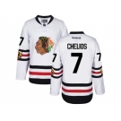 Men's Reebok Chicago Blackhawks #7 Chris Chelios 2017 Winter Classic White Stitched NHL Jersey