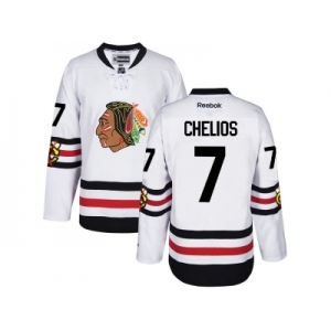 Men's Reebok Chicago Blackhawks #7 Chris Chelios 2017 Winter Classic White Stitched NHL Jersey