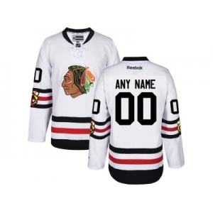 Men's Reebok Chicago Blackhawks Custom 2017 Winter Classic White Stitched NHL Jersey