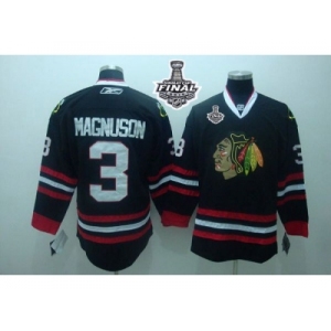 NHL Blackhawks #3 Keith Magnuson Black 2015 Stanley Cup Stitched Jerseys