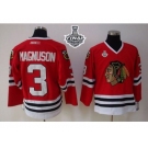 NHL Blackhawks #3 Keith Magnuson Red 2015 Stanley Cup Stitched Jerseys