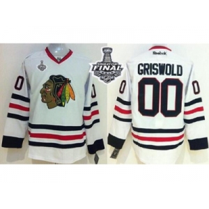 NHL Chicago Blackhawks #00 Clark Griswold White 2015 Stanley Cup Stitched Jerseys