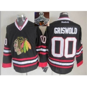 NHL Chicago Blackhawks #00 Griswold Black 2015 Stanley Cup Champions jerseys