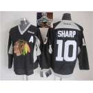 NHL Chicago Blackhawks #10 Patrick Sharp Black Practice 2015 Stanley Cup Champions jerseys