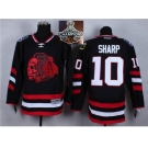 NHL Chicago Blackhawks #10 Patrick Sharp Black(Red Skull) 2014 Stadium Series 2015 Stanley Cup Champions jerseys