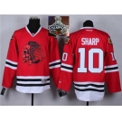 NHL Chicago Blackhawks #10 Patrick Sharp Red(Red Skull) 2014 Stadium Series 2015 Stanley Cup Champions jerseys