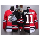 NHL Chicago Blackhawks #11 Desjardins Red Black Split White Shull 2015 Stanley Cup Champions jerseys