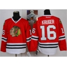 NHL Chicago Blackhawks #16 Kruger Red 2015 Stanley Cup Champions jerseys