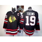 NHL Chicago Blackhawks #19 Jonathan Toews Black 2014 Stadium Series 2015 Stanley Cup Champions jerseys
