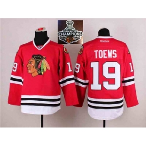 NHL Chicago Blackhawks #19 Jonathan Toews Red 2015 Stanley Cup Champions jerseys