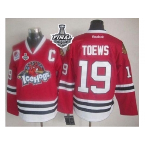 NHL Chicago Blackhawks #19 Jonathan Toews Red Ice Hogs 2015 Stanley Cup Stitched Jerseys