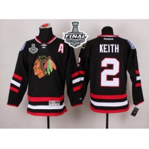 NHL Chicago Blackhawks #2 Duncan Keith Black 2014 Stadium Series 2015 Stanley Cup Stitched Jerseys