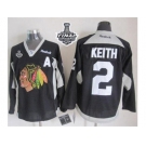 NHL Chicago Blackhawks #2 Duncan Keith Black Practice 2015 Stanley Cup Stitched Jerseys