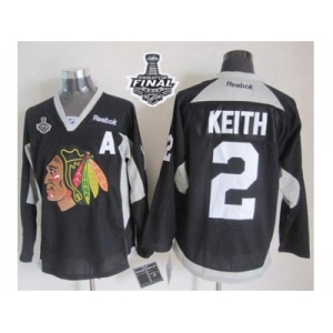 NHL Chicago Blackhawks #2 Duncan Keith Black Practice 2015 Stanley Cup Stitched Jerseys