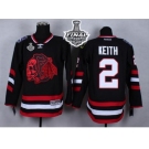 NHL Chicago Blackhawks #2 Duncan Keith Black(Red Skull) 2014 Stadium Series 2015 Stanley Cup Stitched Jerseys