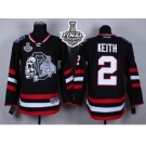 NHL Chicago Blackhawks #2 Duncan Keith Black(White Skull) 2014 Stadium Series 2015 Stanley Cup Stitched Jerseys
