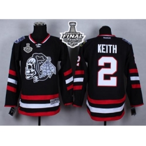 NHL Chicago Blackhawks #2 Duncan Keith Black(White Skull) 2014 Stadium Series 2015 Stanley Cup Stitched Jerseys
