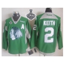 NHL Chicago Blackhawks #2 Duncan Keith Green Practice 2015 Stanley Cup Stitched Jerseys