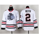 NHL Chicago Blackhawks #2 Duncan Keith White(White Skull) Stitched Jerseys