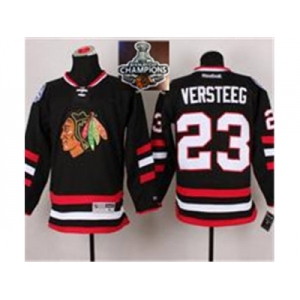 NHL Chicago Blackhawks #23 Kris Versteeg Black 2014 Stadium Series 2015 Stanley Cup Champions jerseys
