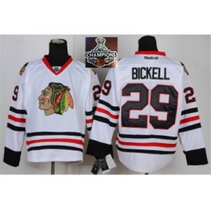 NHL Chicago Blackhawks #29 Bickell White 2015 Stanley Cup Champions jerseys